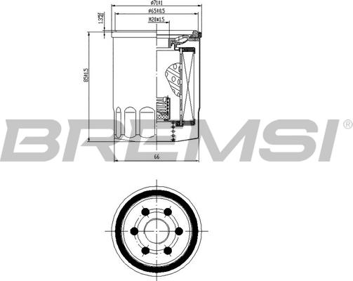 Bremsi FL0144 - Oil Filter car-mod.net