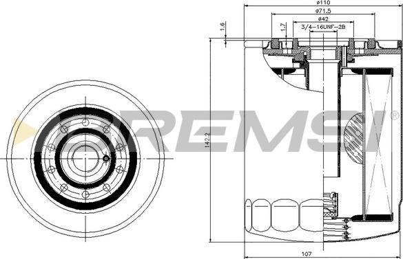 Bremsi FL0297 - Oil Filter car-mod.net
