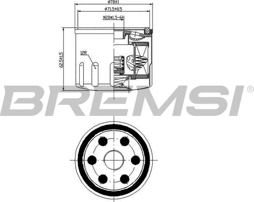 Bremsi FL0277 - Oil Filter car-mod.net