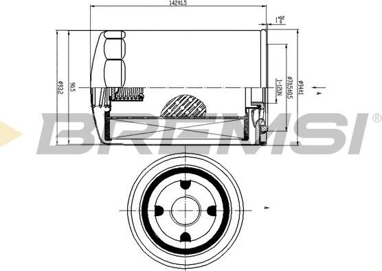 Bremsi FL1462 - Oil Filter car-mod.net