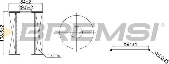 Bremsi FL2543 - Oil Filter car-mod.net