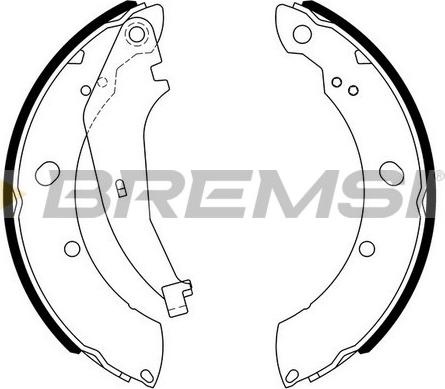 Bremsi GF4810 - Drum Brake Shoe Set car-mod.net