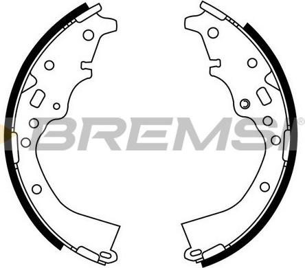 Bremsi GF0959 - Drum Brake Shoe Set car-mod.net