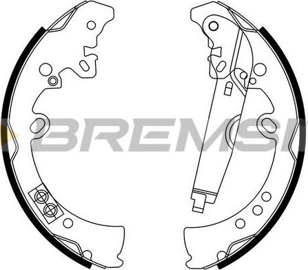 Bremsi GF0969 - Drum Brake Shoe Set car-mod.net