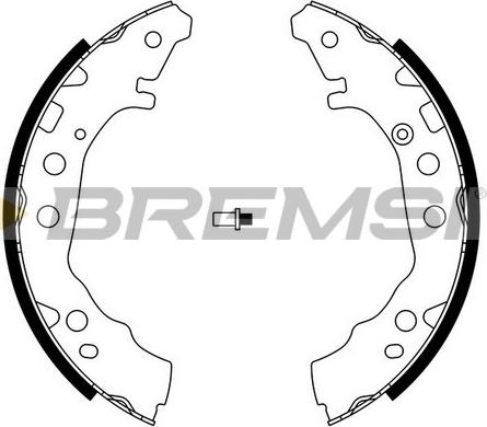 Bremsi GF0985 - Drum Brake Shoe Set car-mod.net