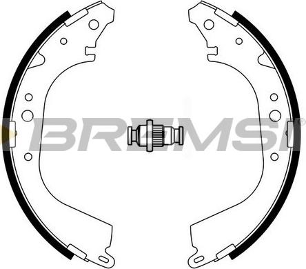 Bremsi GF0937A - Drum Brake Shoe Set car-mod.net