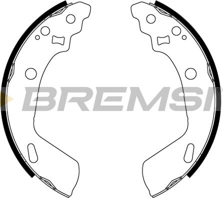 Bremsi GF0928 - Drum Brake Shoe Set car-mod.net