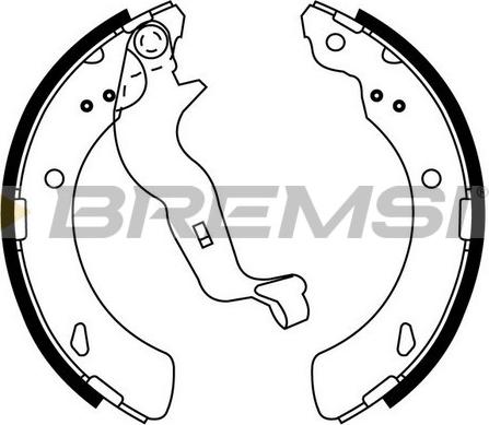 Bremsi GF0922 - Drum Brake Shoe Set car-mod.net