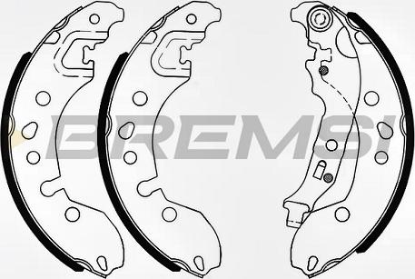 Bremsi GF0448 - Drum Brake Shoe Set car-mod.net