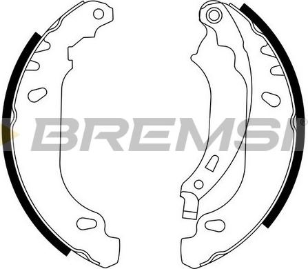 Bremsi GF0408 - Drum Brake Shoe Set car-mod.net