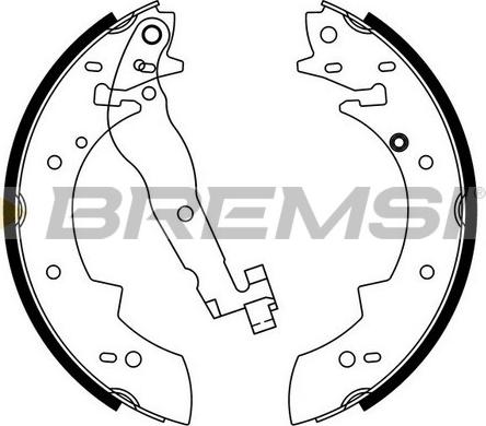 Bremsi GF0419 - Drum Brake Shoe Set car-mod.net