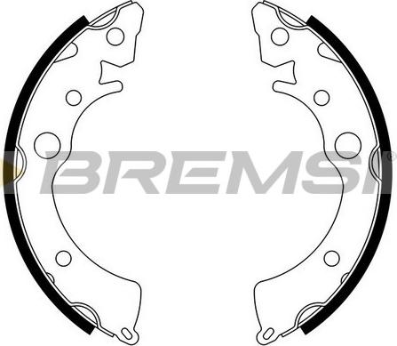 Bremsi GF0431 - Drum Brake Shoe Set car-mod.net