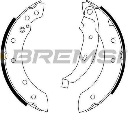 Bremsi GF0425 - Drum Brake Shoe Set car-mod.net