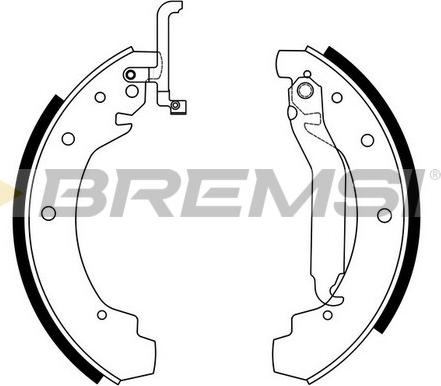 Bremsi GF0549 - Drum Brake Shoe Set car-mod.net