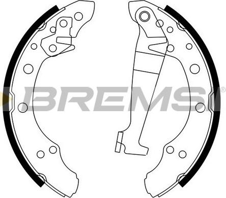 Bremsi GF0543 - Drum Brake Shoe Set car-mod.net
