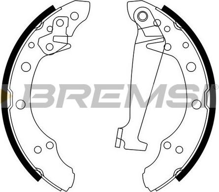 Bremsi GF0556 - Drum Brake Shoe Set car-mod.net