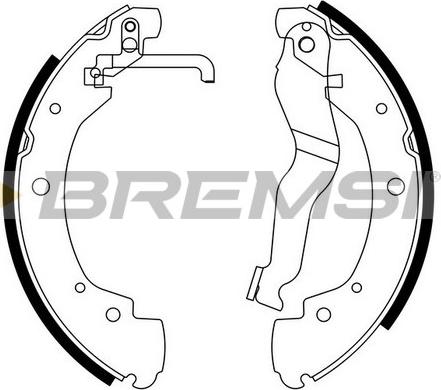 Bremsi GF0557 - Drum Brake Shoe Set car-mod.net