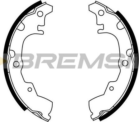 Bremsi GF0664 - Drum Brake Shoe Set car-mod.net