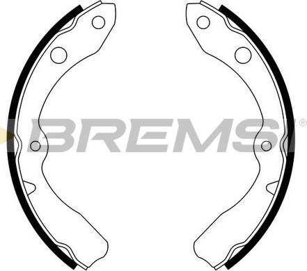 Bremsi GF0668 - Drum Brake Shoe Set car-mod.net