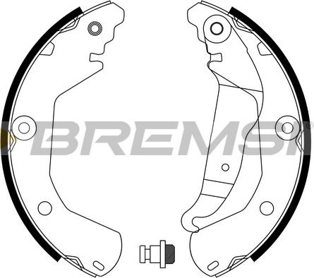 Bremsi GF0636 - Drum Brake Shoe Set car-mod.net