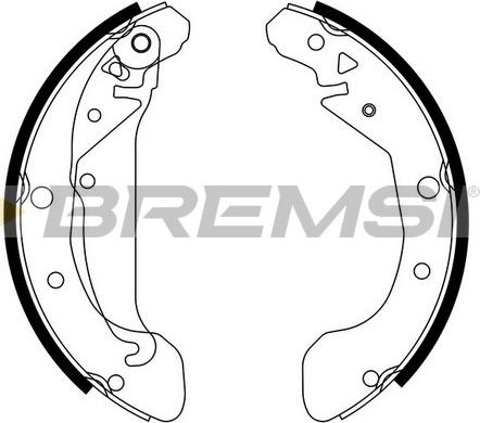 Bremsi GF0632 - Drum Brake Shoe Set car-mod.net