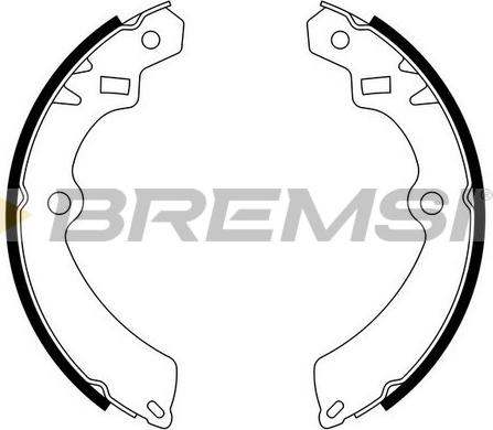 Bremsi GF0059 - Drum Brake Shoe Set car-mod.net