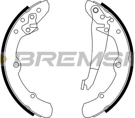 Bremsi GF0019 - Drum Brake Shoe Set car-mod.net