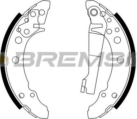 Bremsi GF0016 - Drum Brake Shoe Set car-mod.net