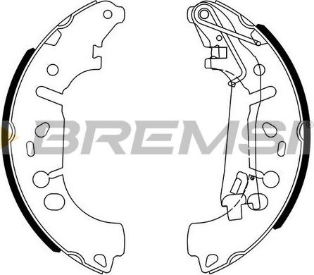 Bremsi GF0146 - Drum Brake Shoe Set car-mod.net