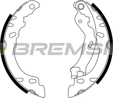 Bremsi GF0154 - Drum Brake Shoe Set car-mod.net