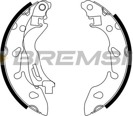 Bremsi GF0189 - Drum Brake Shoe Set car-mod.net