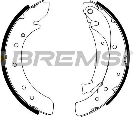 Bremsi GF0176 - Drum Brake Shoe Set car-mod.net