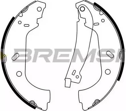 Bremsi GF0177-2 - Drum Brake Shoe Set car-mod.net