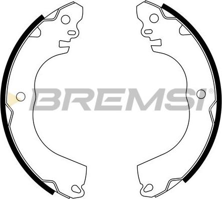 Bremsi GF0844 - Drum Brake Shoe Set car-mod.net