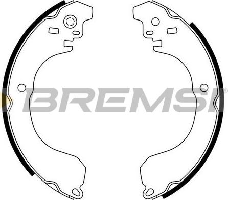 Bremsi GF0871 - Drum Brake Shoe Set car-mod.net