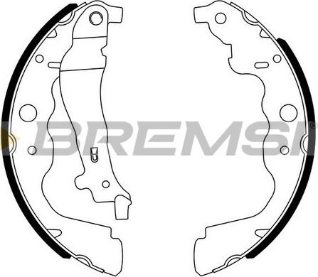 Bremsi GF0390 - Drum Brake Shoe Set car-mod.net