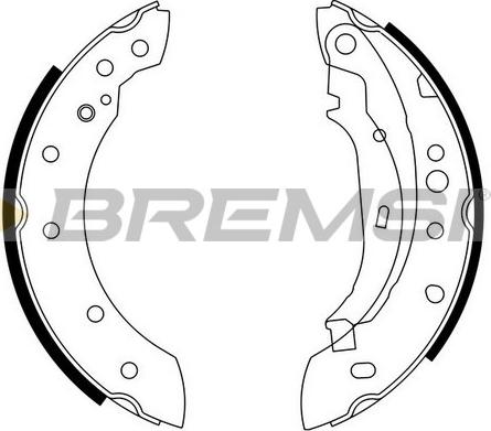 Bremsi GF0391 - Drum Brake Shoe Set car-mod.net