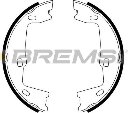 Bremsi GF0349 - Brake Shoe Set, parking brake car-mod.net