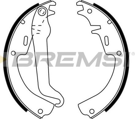 Bremsi GF0345 - Drum Brake Shoe Set car-mod.net