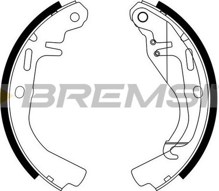 Bremsi GF0348 - Drum Brake Shoe Set car-mod.net