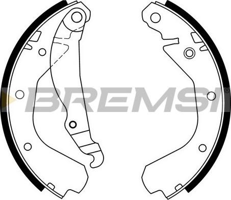 Bremsi GF0350 - Drum Brake Shoe Set car-mod.net