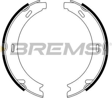Bremsi GF0302 - Brake Shoe Set, parking brake car-mod.net