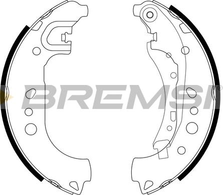 Bremsi GF0332 - Drum Brake Shoe Set car-mod.net