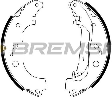 Bremsi GF0245 - Drum Brake Shoe Set car-mod.net