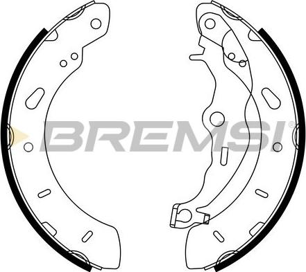 Bremsi GF0248 - Drum Brake Shoe Set car-mod.net