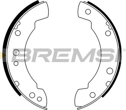 Bremsi GF0211 - Drum Brake Shoe Set car-mod.net