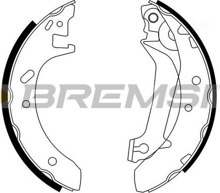 Bremsi GF0229 - Drum Brake Shoe Set car-mod.net
