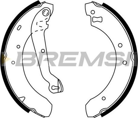 Bremsi GF0222 - Drum Brake Shoe Set car-mod.net