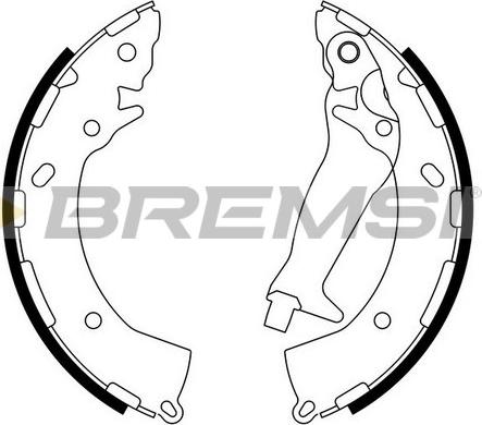 Bremsi GF0744 - Drum Brake Shoe Set car-mod.net