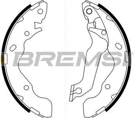Bremsi GF0741 - Drum Brake Shoe Set car-mod.net
